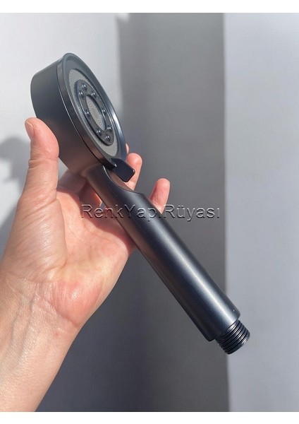 Siyah 3 Fonksiyonlu Yüksek Basınçlı Tazyikli Su Tasarruflu Paslanmaz Duş Başlğı fiyatları