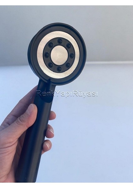 Siyah 3 Fonksiyonlu Yüksek Basınçlı Tazyikli Su Tasarruflu Paslanmaz Duş Başlğı indirimleri