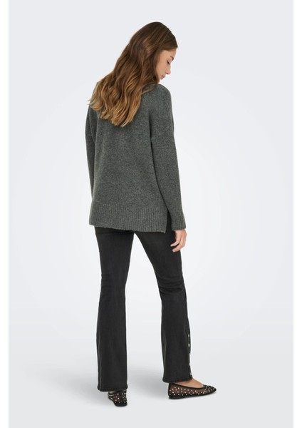 Kadın Onlhazel Yarım Balıkçı Oversize Yünlü Örme Kazak 15352853 Yeşil indirimleri