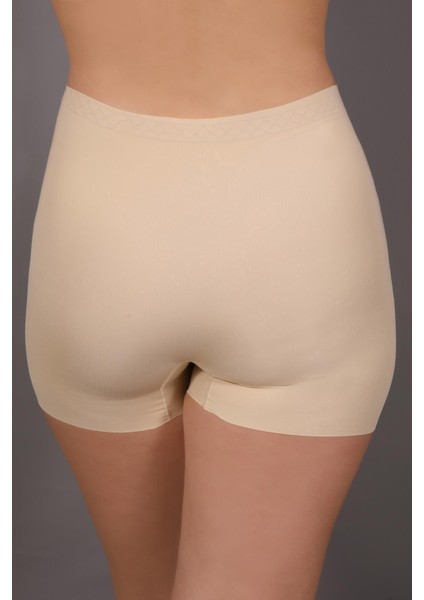 Kaymaz Bel Lazer Şort C19205 Ten