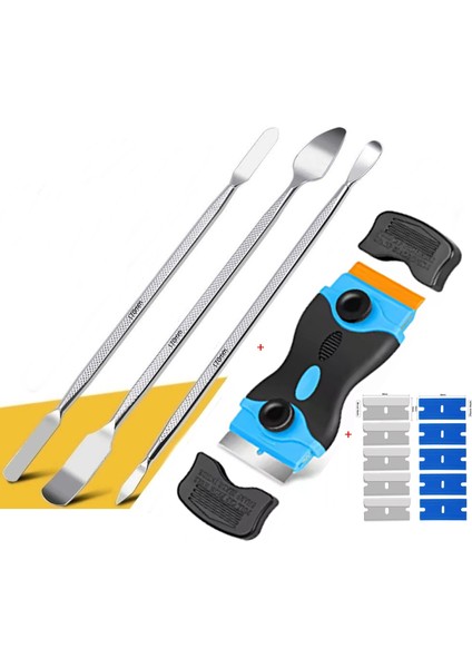 Evrensel 4in1 Bilgisayar Telefon Onarım Aletleri Seti Sökme Bıçakları Gözetleme Açma Aracı Metal Sökme Levye Kiti ve Kazıyıcı ST06