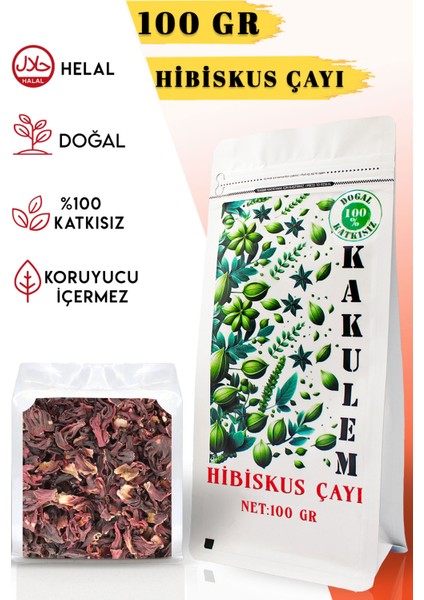 Sertifikalı 100 gr Doğal Kurutulmuş Hibiskus Çayı Nar Çiçeği