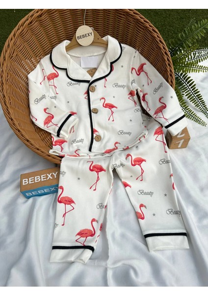 Flamingo Baskılı Pijama Takımı Kırmızı fiyatları
