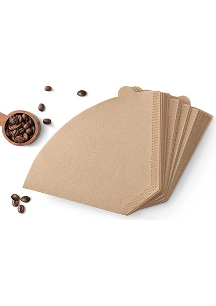 Vcw Filtre Kahve Kağıdı No: 4 80'li 1 Paket 80 Adet (Doğal Kahverengi) VCW
