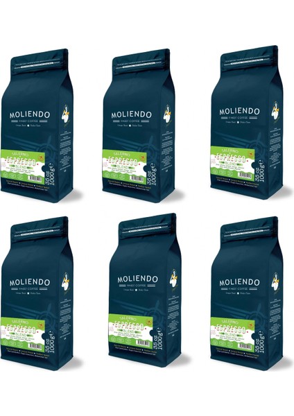 Salerno Espresso Blend Kahve Avantaj Paketi (Çekirdek Kahve) 6*1000 G