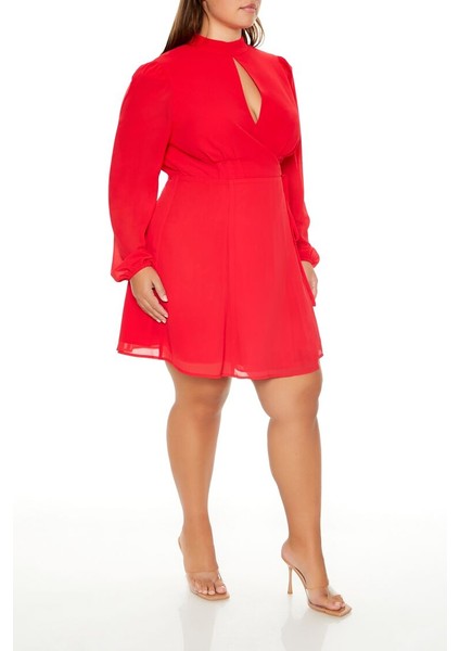 Plus Size Şifon Elbise indirimleri