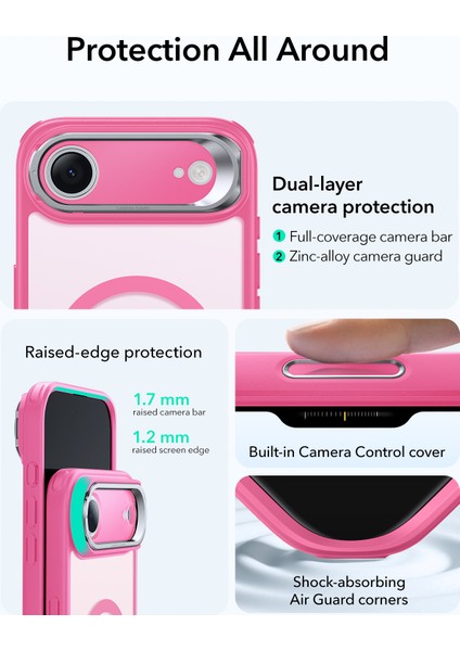 Apple iPhone 17 Air Classic Hybrid Magsafe Standlı Kılıf -Kamera Kontrol Buton fiyatları