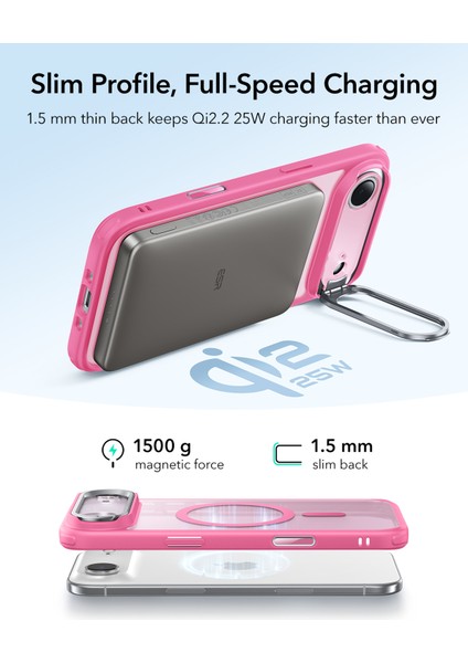 Apple iPhone 17 Air Classic Hybrid Magsafe Standlı Kılıf -Kamera Kontrol Buton indirimleri