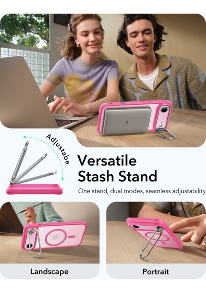 Apple iPhone 17 Air Classic Hybrid Magsafe Standlı Kılıf -Kamera Kontrol Buton