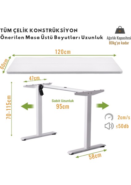 - Yüksekliği Ayarlanabilir Ergonomik Bilgisayar & Çalışma Masası - Ceviz fiyatları