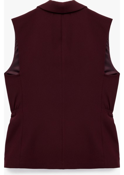 Geniş Yaka Düğmeli Kolsuz Yelek fiyatları