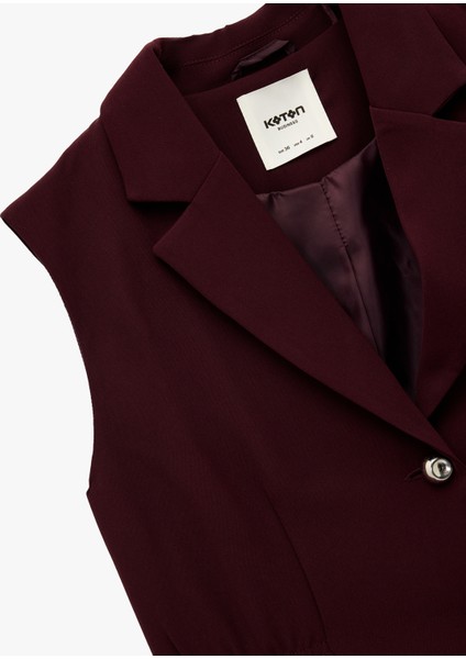 Geniş Yaka Düğmeli Kolsuz Yelek modelleri