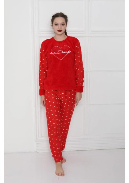 Kadın Peluş Pijama Takımı modelleri