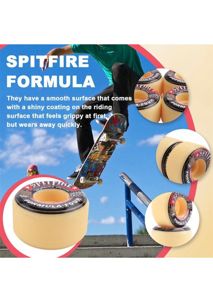Spitfire Wheels Street Fırçalama Tekerlek Dans Panosu Tekerleği Spitfire 52MM 101DURO Kaykay Tekerleği, 52MM 101DURO Siyah+Kırmızı (Yurt Dışından) indirimleri