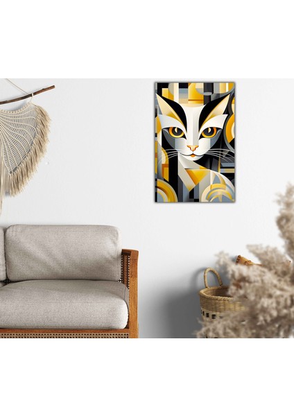 Dekoratif Renkli Kedi Kanvas Tablo fiyatları