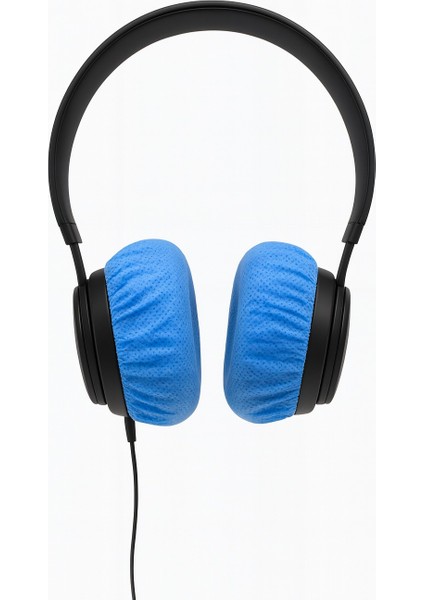 Tek Kullanımlık Kulaklık Hijyen Bonesi, Kulaklık Kılıfı - Mavi-11 cm (Xl)