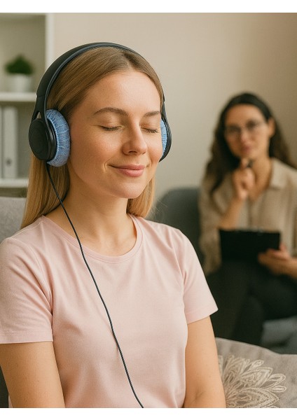 Tek Kullanımlık Kulaklık Hijyen Bonesi, Kulaklık Kılıfı - Mavi-11 cm (Xl)