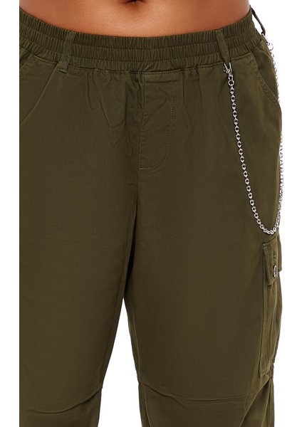 Plus Size Twill Kargo Pantolon modelleri