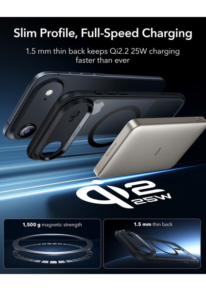 Apple iPhone 17 Air Classic Hybrid Magsafe Kılıf - Kamera Kontrol Buton