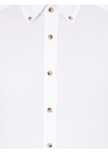 Erkek Beyaz Slim Fit Uzun Kollu Gömlek 50250841-VR013