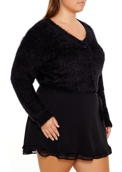 Plus Size Yumuşak Hırka