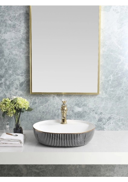 Tezgah Üstü Seramik Çanak Lavabo Banyo Lavabosu