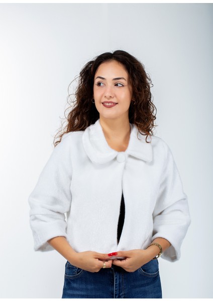 Broşlu Abiye ve Gelin Tay Tüyü Kürk Bolero fırsatları