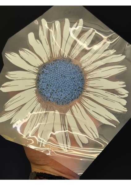 Ütü Ile Yapışan Papatya Çiçek Transfer Baskı Arma 16X15 cm fiyatları