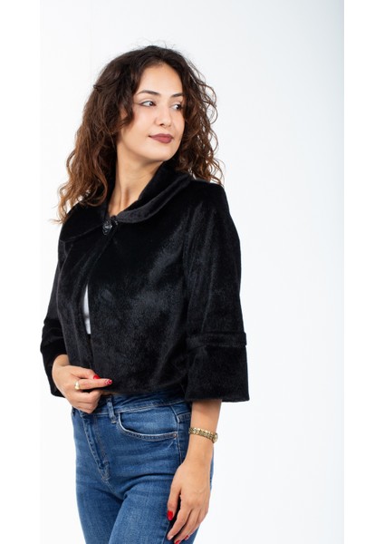 Broşlu Abiye ve Gelin Tay Tüyü Kürk Bolero fiyatları