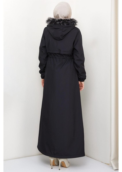 Içi Kürklü Tam Boy Bondit Mont Siyah HM2331 indirimleri