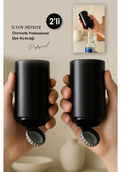 2 Adet Pratik Otomatik Professional Şişe Açacağı | Otomatik Şişe Açacağı | Kapak Açacak