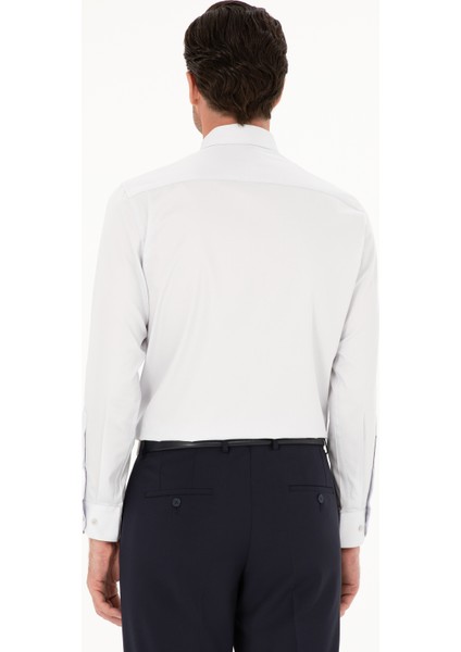 Erkek Açık Gri Slim Fit Uzun Kollu Basic Gömlek 50285570-VR001 indirimleri