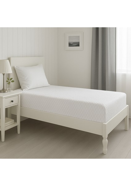 Lastikli Havlu Çarşaf Baklava Desenli