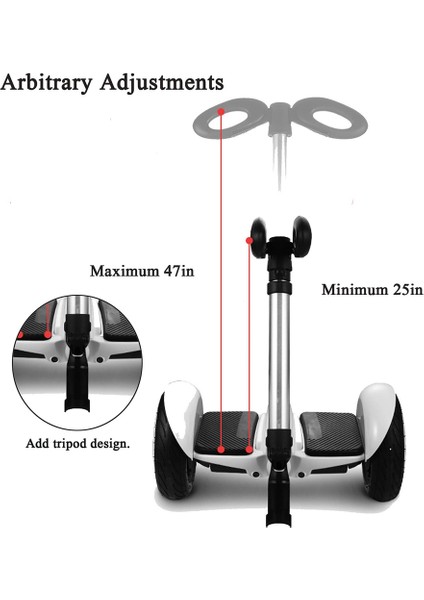 Segway Ninebot Minipro Minilit Hoverboard Ayarlanabilir Üç-Bir Arada Işlev Basınç Sapı Için Uygun Olan Gidon (Yurt Dışından) modelleri