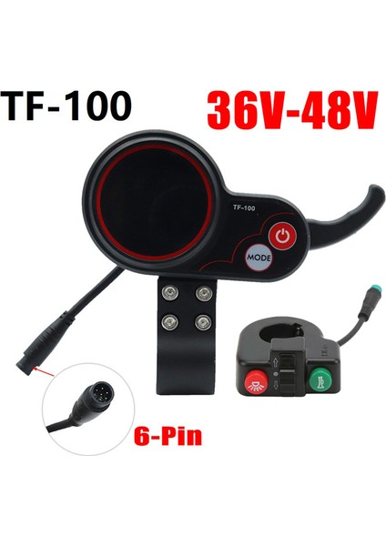 TF-100 Ekran Gösterge Tablosu+Anahtar Düğmesi Scooter 6pin Kaykay Hız Tometre Kugoo M4 Elektrikli Scooter Parçaları (Yurt Dışından) fiyatları