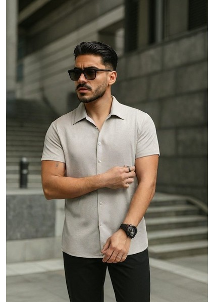 Erkek Kısa Kollu Örme Kumaş Pamuklu Gömlek modelleri