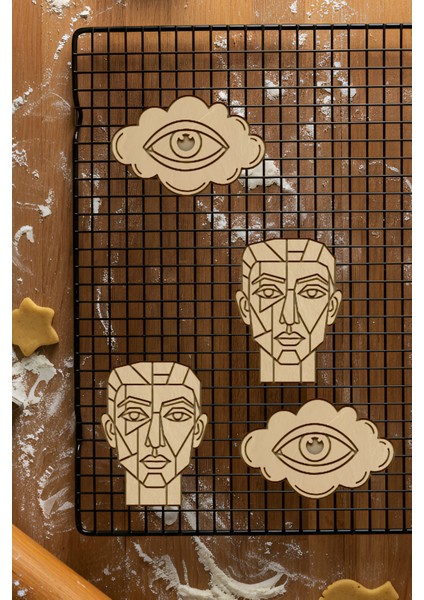 Abstract Seti Kurabiye Kalıbı, Hamur Şekillendirici, Bisküvi Kalıbı, Kolay Kesim Ucu fiyatları