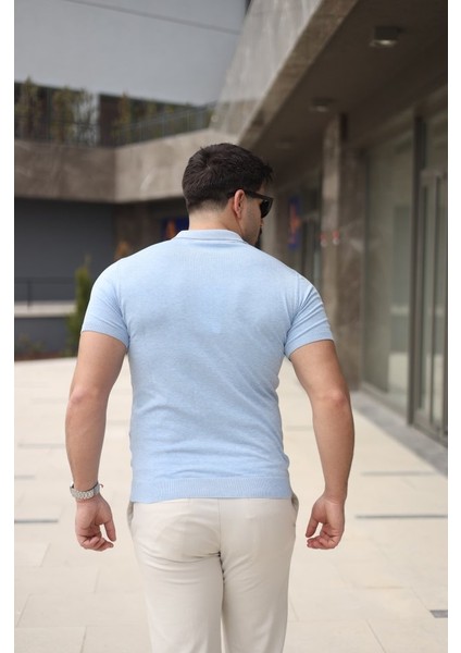 Erkek Polo Yaka Fermuar Detaylı Tişört fiyatları