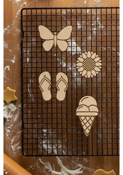 Plaj Seti Kurabiye Kalıbı, Hamur Şekillendirici, Bisküvi Kalıbı, Kolay Kesim Ucu fiyatları