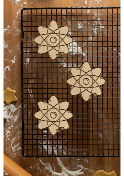 Atom Kurabiye Kalıbı, Hamur Şekillendirici, Bisküvi Kalıbı, Kolay Kesim Ucu fiyatları