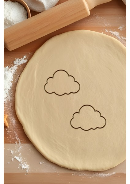 Bulut Kurabiye Kalıbı, Hamur Şekillendirici, Bisküvi Kalıbı, Kolay Kesim Ucu