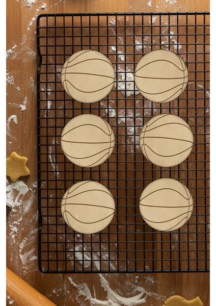 Basketbol Topu Kurabiye Kalıbı, Hamur Şekillendirici, Bisküvi Kalıbı, Kolay Kesim Ucu