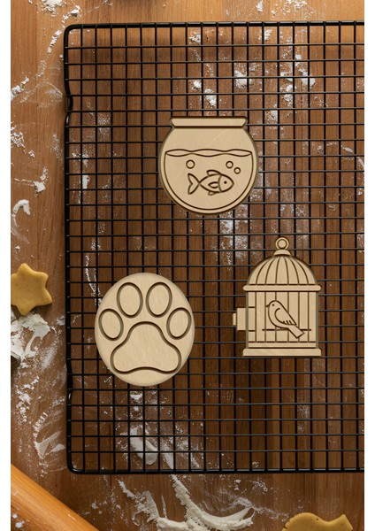 Evcil Hayvanlar Seti Kurabiye Kalıbı, Hamur Şekillendirici, Bisküvi Kalıbı, Kolay Kesim Ucu fiyatları