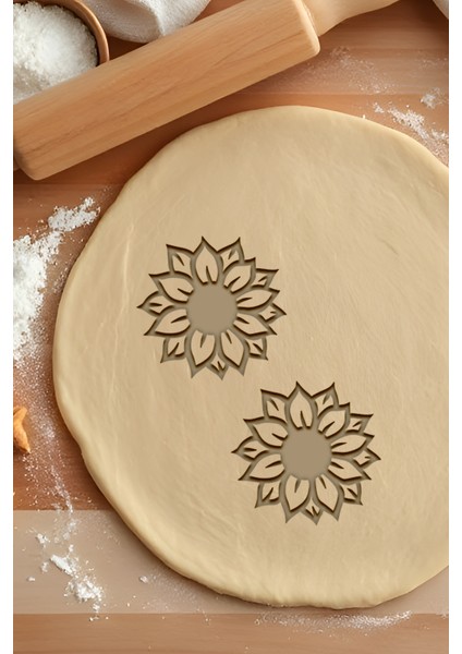 Çiçek Kurabiye Kalıbı, Hamur Şekillendirici, Bisküvi Kalıbı, Kolay Kesim Ucu