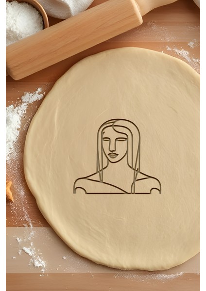 Mona Lisa Kurabiye Kalıbı, Hamur Şekillendirici, Bisküvi Kalıbı, Kolay Kesim Ucu