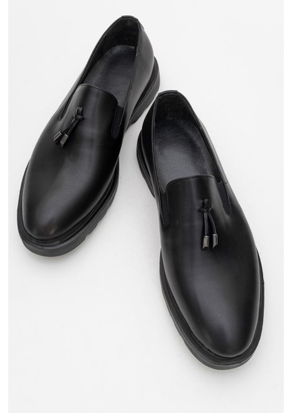 Erkek Klasik Kalın Tabanlı Abiye Rugan Ayakkabı