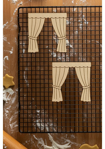 Tiyatro Perdesi Kurabiye Kalıbı, Hamur Şekillendirici, Bisküvi Kalıbı, Kolay Kesim Ucu fiyatları