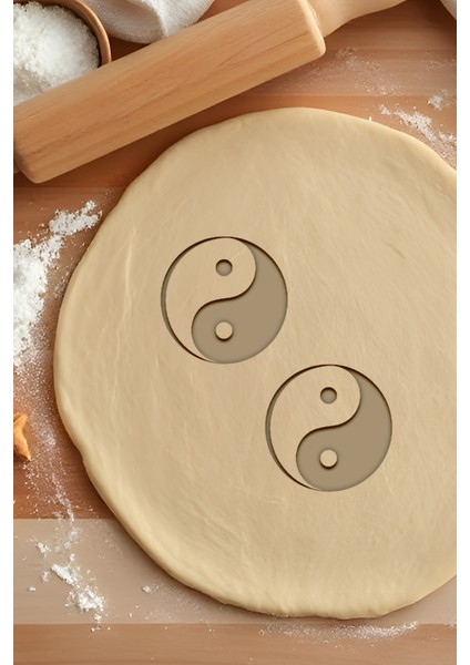 Yin Yang Kurabiye Kalıbı, Hamur Şekillendirici, Bisküvi Kalıbı, Kolay Kesim Ucu