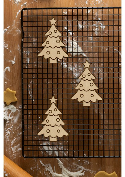 Yılbaşı Ağacı Kurabiye Kalıbı, Hamur Şekillendirici, Bisküvi Kalıbı, Kolay Kesim Ucu fiyatları