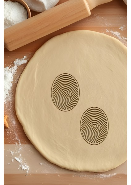 Parmak Izi Kurabiye Kalıbı, Hamur Şekillendirici, Bisküvi Kalıbı, Kolay Kesim Ucu